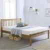 Celestas Wooden Double Bed In Waxed Pine