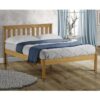 Denver Wooden Low End King Size Bed In Antique Pine