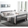 Metro Traditional Metal Double Bed In Black