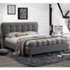 Stockholm Fabric Double Bed In Grey