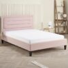 Picasso Fabric King Size Bed In Pink