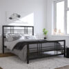 Bannister Metal King Size Bed In Black