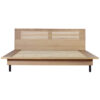 Okonma Wooden King Size Bed With Metal Legs In Oak