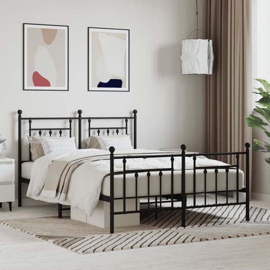 Attica Metal King Size Bed In Black