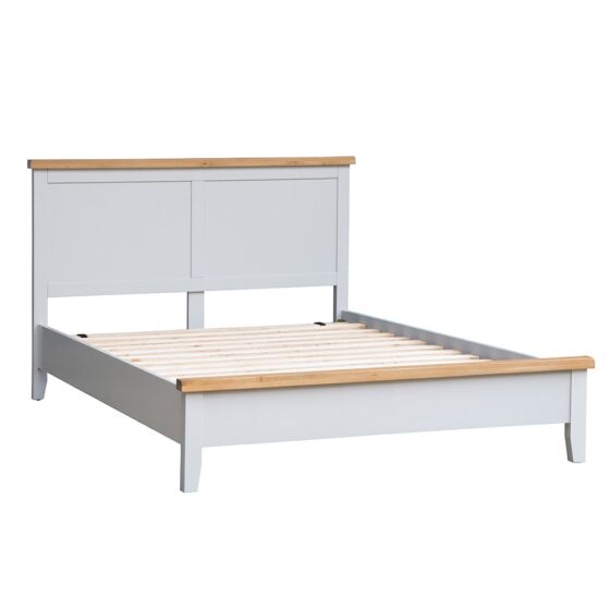 Elkin Wooden Double Bed In Grey And Oak