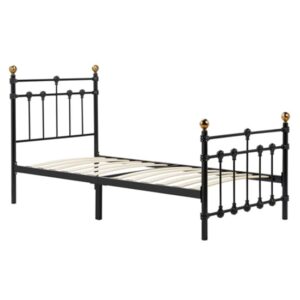 Atalla Metal Single Bed In Black