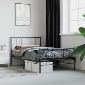 Devlin Metal Single Bed In Black