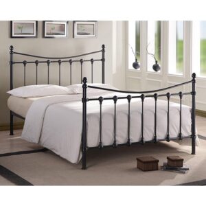 Florida Vintage Style Metal Single Bed In Black