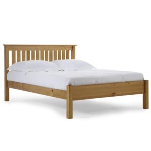 Maire Low Foot End Pine Wooden Single Bed In Antique