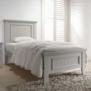 Mala Panelled Wooden Single Bed In Clay