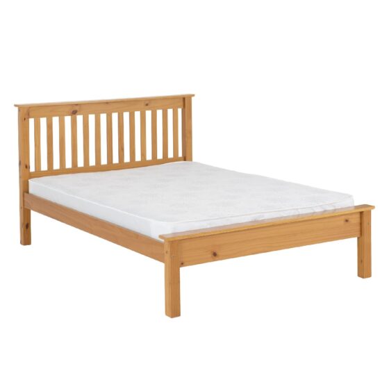 Merlin Wooden Low Foot End Double Bed In Oak