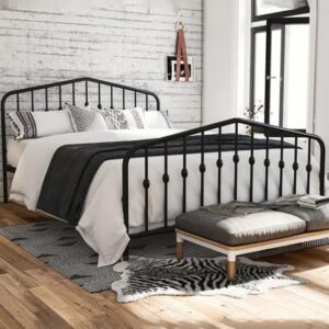 Brunswick Metal King Size Bed In Black