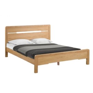 Camber Wooden King Size Bed In Waxed Oak