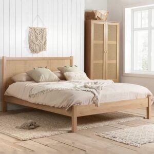 Coralie Wooden King Size Bed In Oak