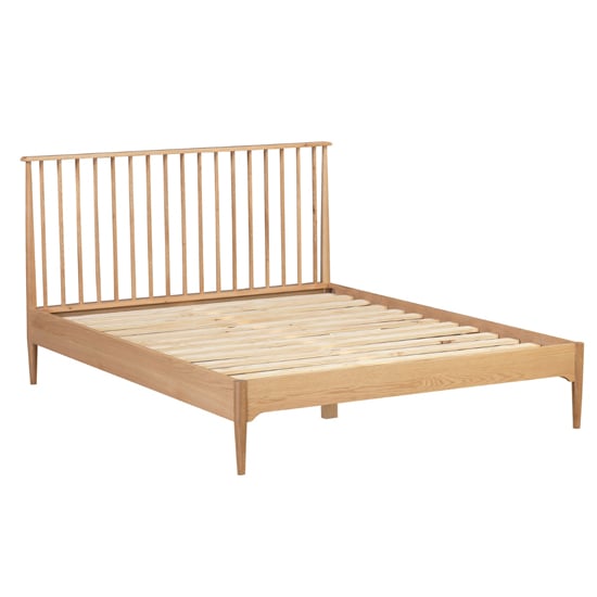 Javion Wooden King Size Bed In Natural Oak