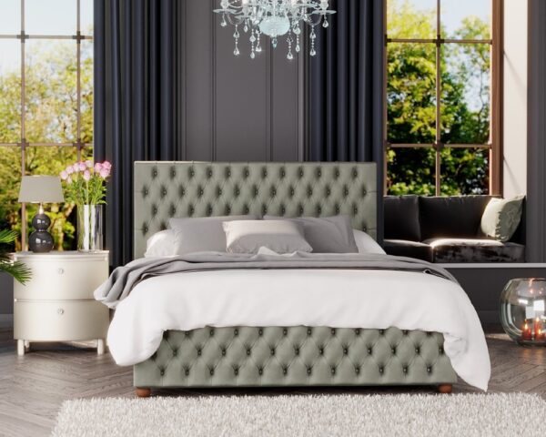 Laurence Llewelyn-Bowen Seren Velvet Fabric Ottoman Bed