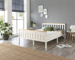 Pacific Solid Wood White Bed Frame – Single to Super King Sizes