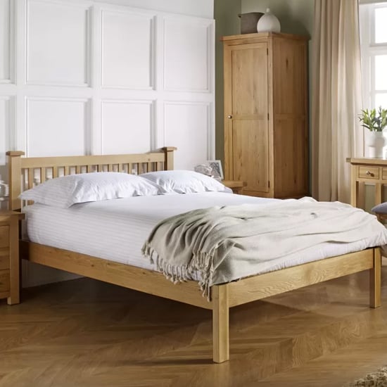 Webworms Wooden Double Bed In Oak