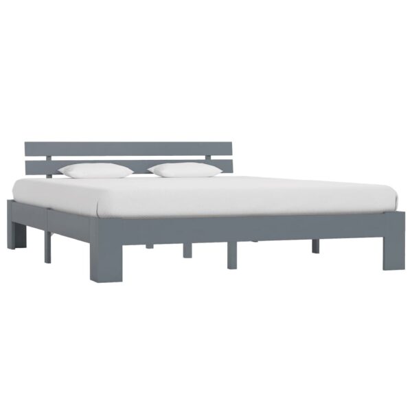 Absecon Wooden Super King Size Bed In Grey