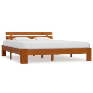 Absecon Wooden Super King Size Bed In Honey Brown