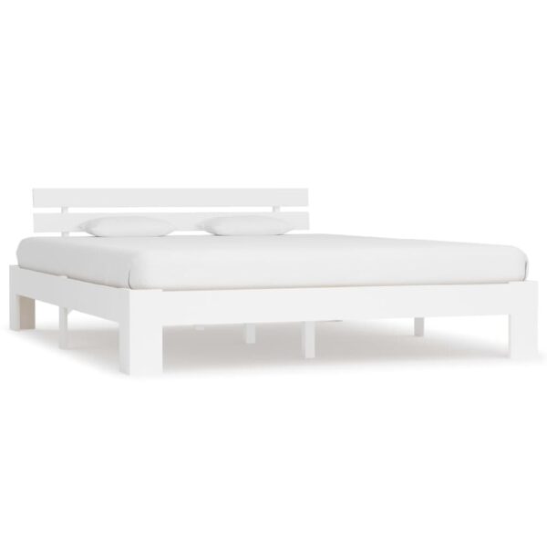 Absecon Wooden Super King Size Bed In White