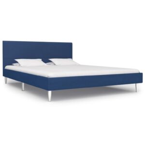 Antlers Fabric King Size Bed In Blue