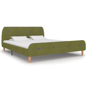 Bellvue Fabric King Size Bed In Green