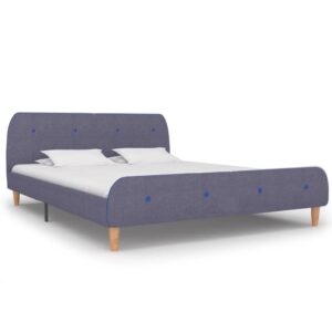 Bellvue Fabric King Size Bed In Light Grey