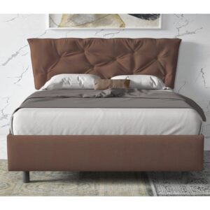 Berkeley Fabric Small Double Bed In Brown