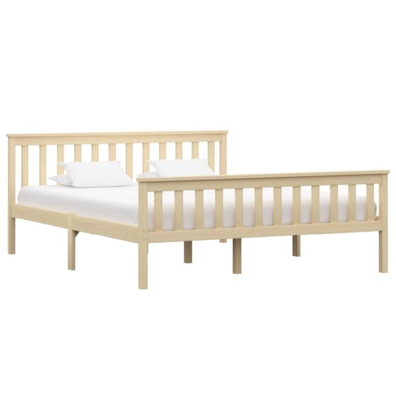 Chilliwack Wooden King Size Bed In Light Wood