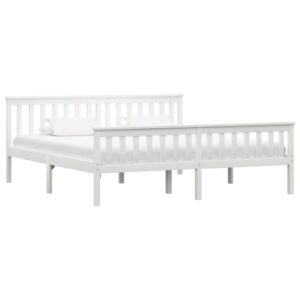 Chilliwack Wooden Super King Size Bed In White