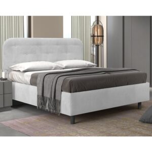 Choctaw Fabric Small Double Bed In Ice