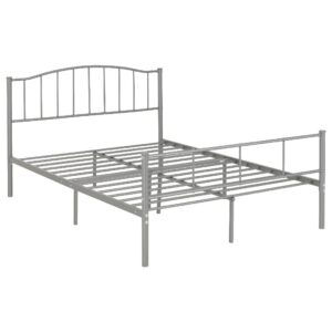 Navarre Metal Double Bed In Silver